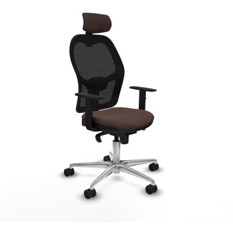 Sedia da Ufficio Piqueras y Crespo 1D086N2 Nero Marrone scuro