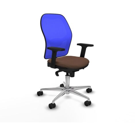 Sedia da Ufficio Piqueras y Crespo 2D086N0 Azzurro Marrone scuro