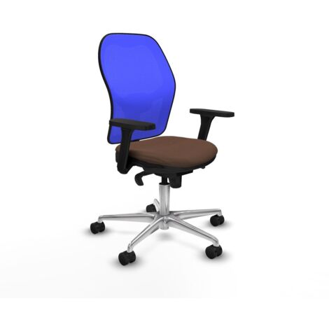 Sedia da Ufficio Piqueras y Crespo 3D086N0 Azzurro Marrone scuro