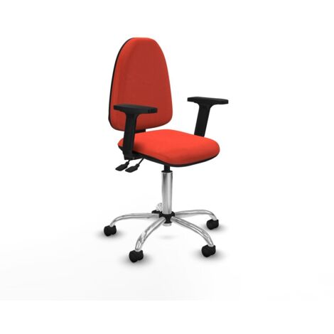 Sedia da Ufficio Piqueras y Crespo A√Ωna AS bali naranja oscuro brazos 2D base cromada ruedas nailon 50mm Arancione scuro