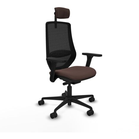 Sedia da Ufficio Piqueras y Crespo D036N2W Nero Marrone scuro