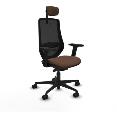 Sedia da Ufficio Piqueras y Crespo D036N2W Nero Marrone scuro