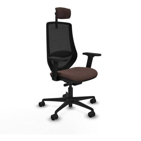 Sedia da Ufficio Piqueras y Crespo D036N2W Nero Marrone scuro