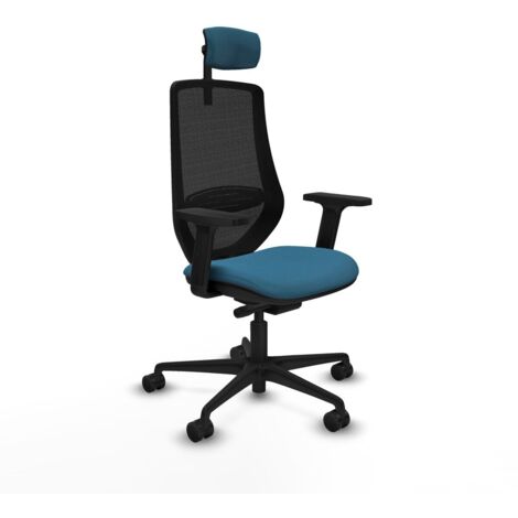 Sedia da Ufficio Piqueras y Crespo D036N2W Nero Verde petrolio