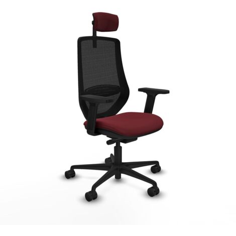 Sedia da Ufficio Piqueras y Crespo D036N2W Rosso Granato
