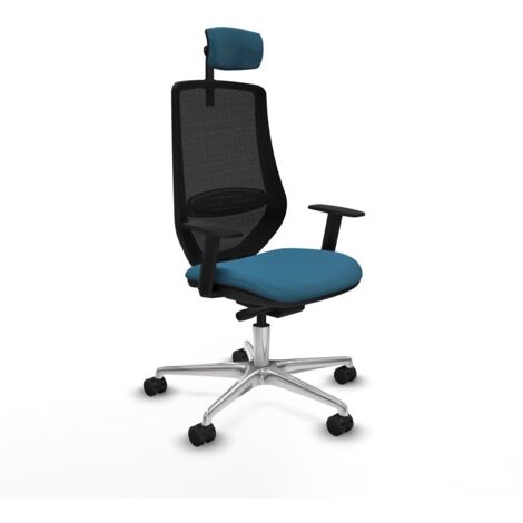 Sedia da Ufficio Piqueras y Crespo D086N2W Nero Verde petrolio