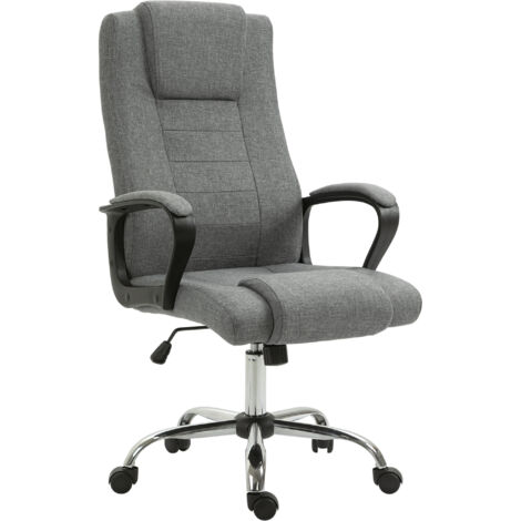 Sedia da Ufficio Presidenziale Ergonomica Basculante e Imbottita con Altezza e Inclinazione Regolabile, 62 x 76 x 110-119cm