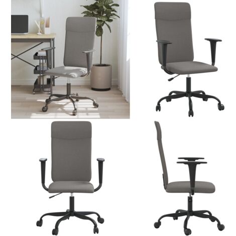 Sedia da Ufficio Regolabile Grigio Scuro in Rete e Similpelle - Seduta in rete - Sedia da ufficio in tessuto