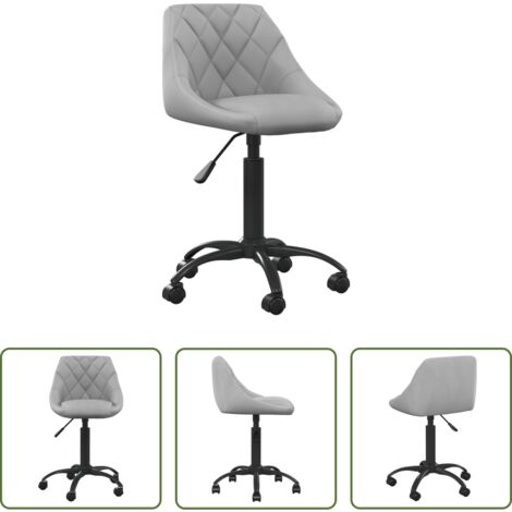Sedia da ufficio regolabile -  Sedia da Ufficio Grigio Chiaro in Velluto