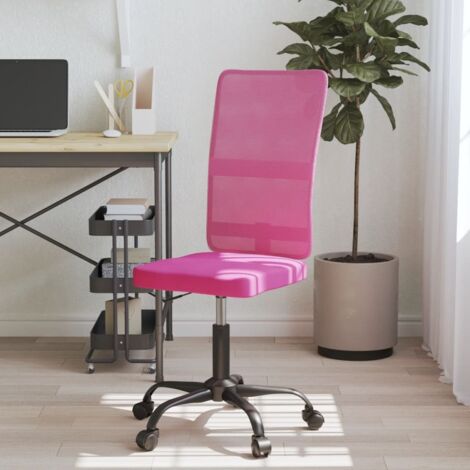 Sedia da Ufficio Rosa in Tessuto a Rete