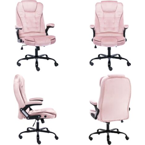 Sedia da Ufficio Rosa in Velluto - Sedia ergonomica - Sedia reclinabile
