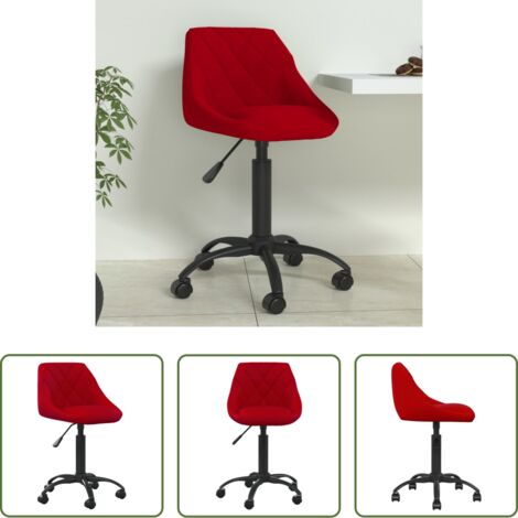 Sedia da ufficio -  Sedia da Pranzo Rosso Vino in Velluto
