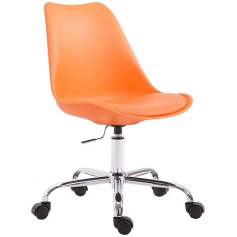 Sedia da ufficio sgabello con rotelle regolabile in altezza arancione TABO10023
