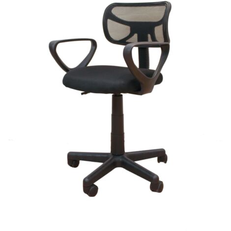 sedia da ufficio "spot2" con braccioli nero 54x44x87 cm