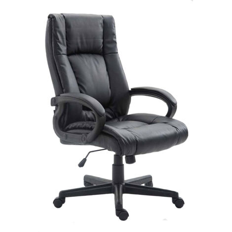 Sedia da ufficio XL Sparta in similpelle nero