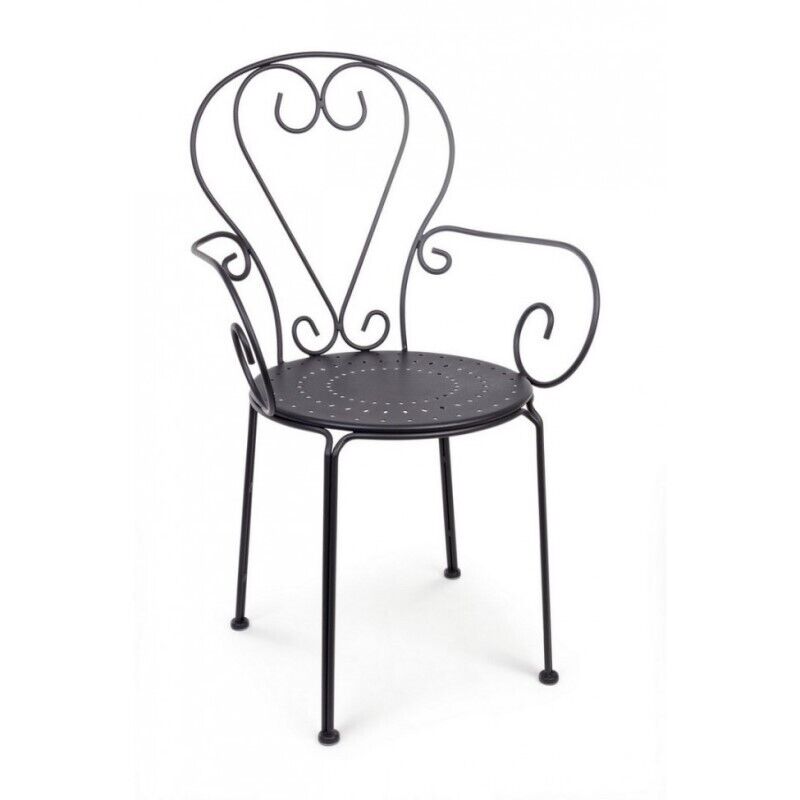 Sedia de jardin Etienne en acier 49x49x89 cm