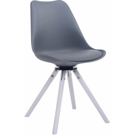 Sedia design Troyes Girevole Similpelle Rotondo grigio bianco