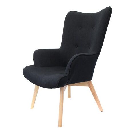 THE HOME DECO FACTORY Sedia di Helsinki Black Design Patchwork Home Deco Factory