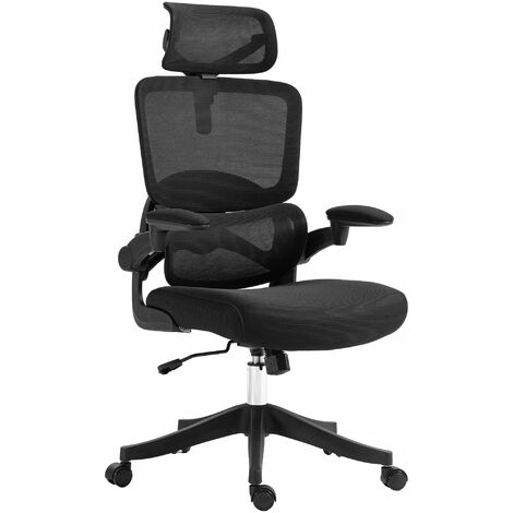 Sedia Direzionale da Ufficio 62x58x120-133 cm con Inclinazione e Supporto Lombare Nera