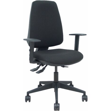 Sedia Elche asincro bali nero 1D braccioli base piramidale rotelle de nylon de 65mm