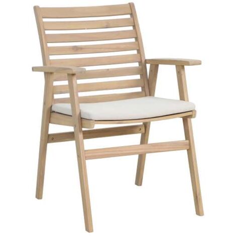 Sedia Eloise in acacia con cuscino