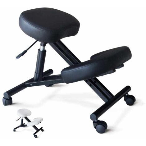 Sedia ergonomica posturale ufficio sgabello svedese metallo Balancesteel - Nero