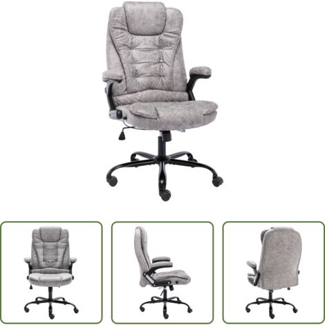 Sedia ergonomica -  Sedia da Ufficio Grigio Chiaro in Scamosciato