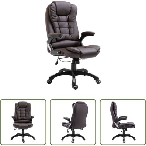 Sedia ergonomica -  Sedia da Ufficio Marrone in Vera Pelle