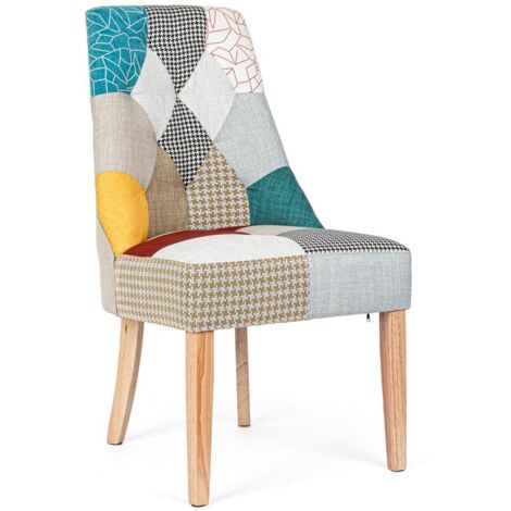 Sedia Galatea con struttura in legno di pino e compensato, per arredo interno 51 x 62 x h 93 cm -Confezione da 2 pezzi
