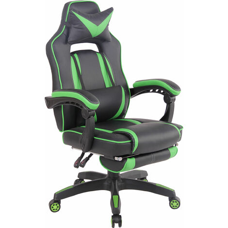 Sedia Gaming Heat In Similpelle Nero/verde
