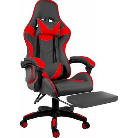 SEDIA GAMING HOBART NERO/ROSSO