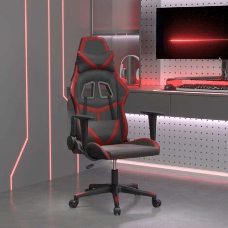 Sedia Gaming Nero e Rosso Vino in Similpelle vidaXL