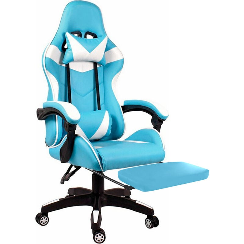 Arreditaly - Sedia Gaming Poltrona Ufficio Scrivania Casa pc Stile Racing Girevole Ergonomica In Ecopelle Rotelle Cuscino Supporto Lombare