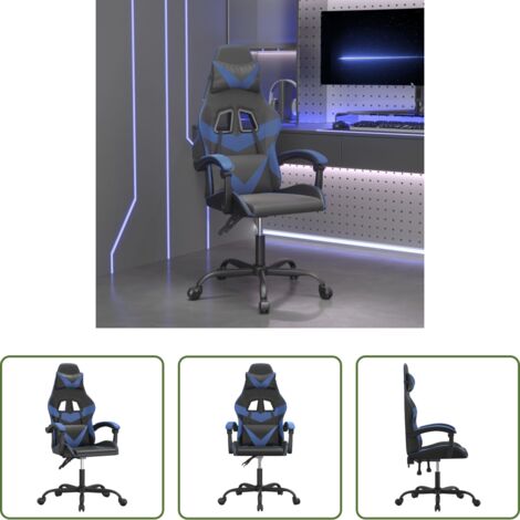 Sedia gaming -  Sedia da Gaming Nera e Blu in Similpelle