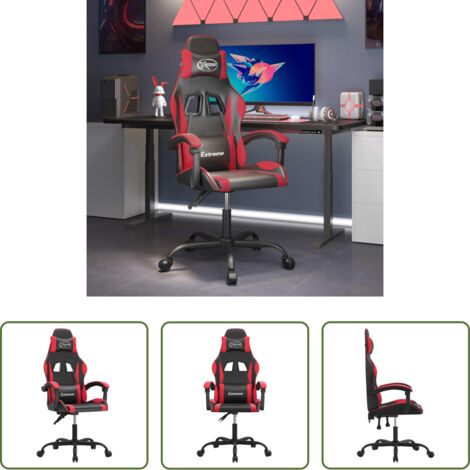 Sedia gaming -  Sedia da Gaming Nera e Rossa in Similpelle