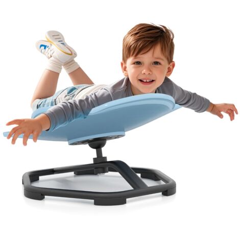 Sedia girevole a 360° con aspetto elefante e base in metallo antiscivolo, Sedia sensoriale per bambini e l'equilibrio Blu chiaro