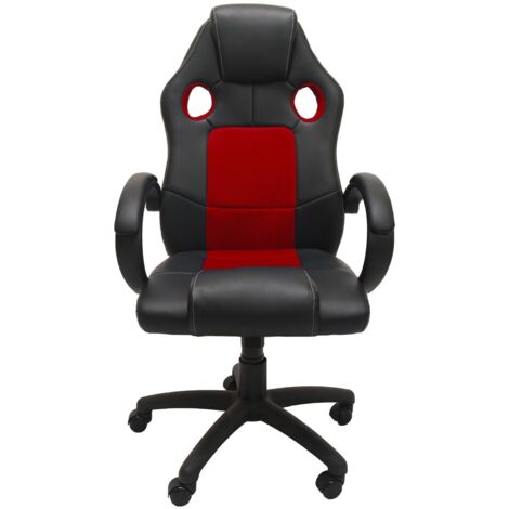 SEDIA GIREVOLE ENZO CHAIR ROSSO NERO