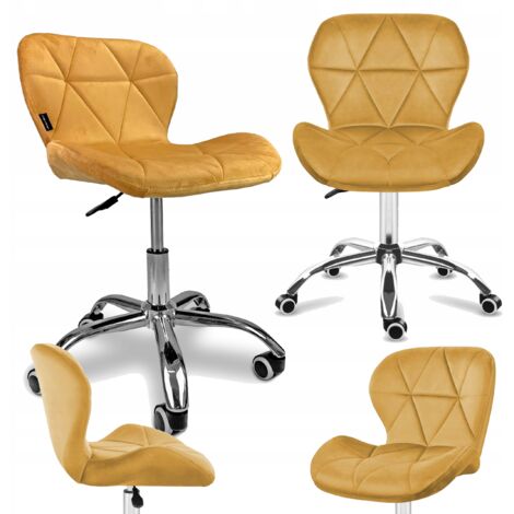 Sedia girevole RIVELLO VELVET GIALLO