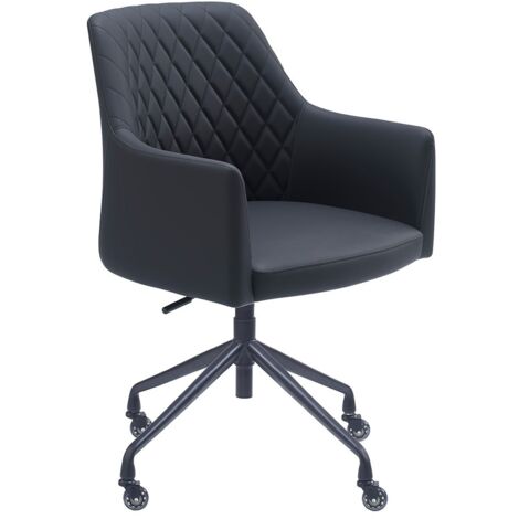 Sedia girevole Vitoria - Nero - Pelle PU