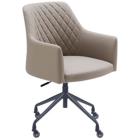 Sedia girevole Vitoria - Taupe - Pelle PU