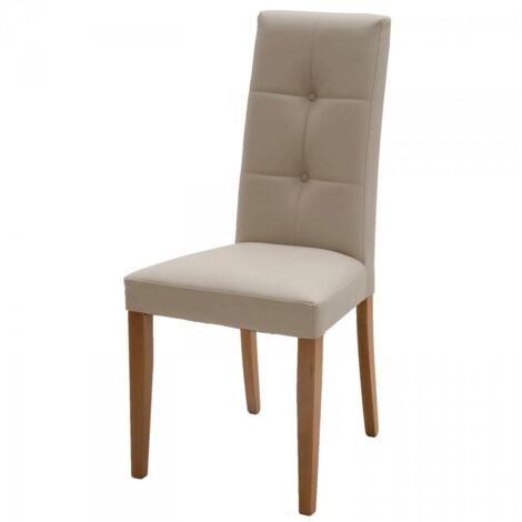Sedia Imbottita in Ecopelle Effetto Capitonn√©  Colori sedie Tempesta: Beige