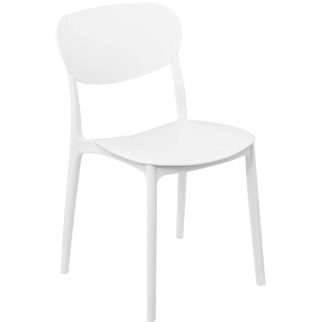 Sedia impilabile in plastica bianca plasta - 5five