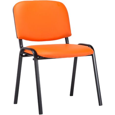 Sedia impilabile Ken similpelle arancione