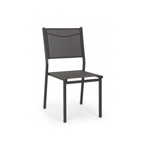 Sedia in alluminio antracite bizzotto hilde lh32