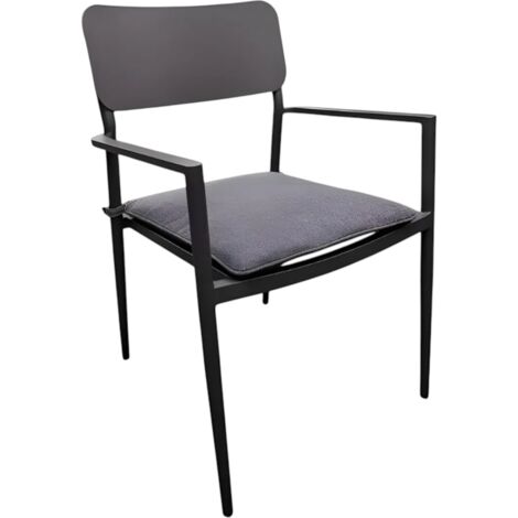 SEDIA IN ALLUMINIO E TEXTILENE ANTRACITE