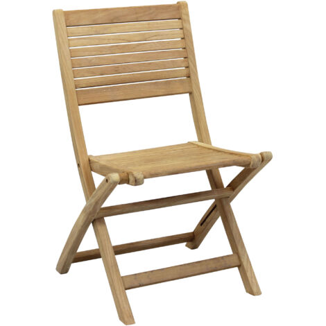 Sedia in legno da giardino pieghevole robusta senza braccioli in Teak Pieghevole