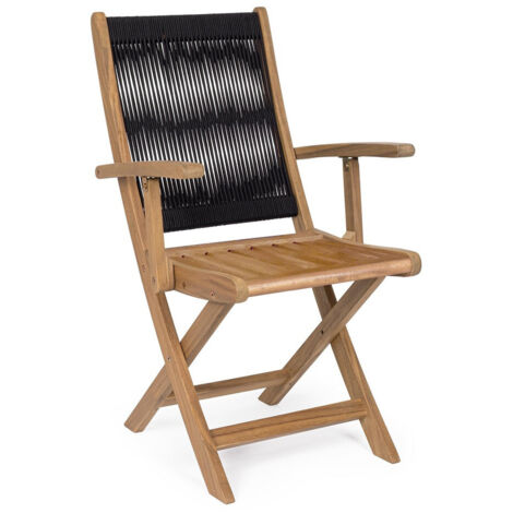 Sedia in legno di acacia Nera
