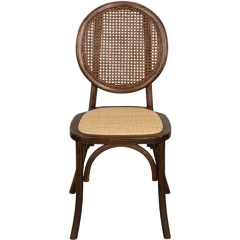 BISCOTTINI Sedia in legno e rattan 92x48x43 cm Sedie rustiche Sedia da cucina Sedie sala da pranzo Sedie moderna Sedia Thonet vintage