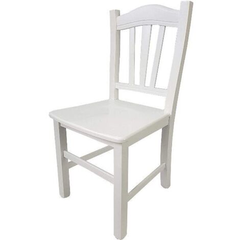 Sedia in Legno modello Silvana – Seduta massello - Vari colori Colori Legno: Bianco Opaco