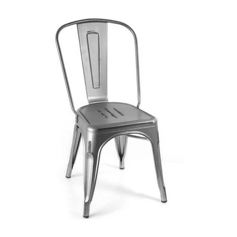 Sedia in metallo grigio